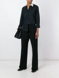 contrast collar shirt