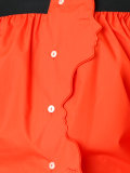 off shoulder button up blouse