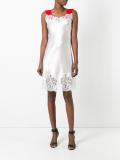 contrast strap lace dress