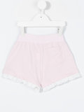 rose appliqué shorts