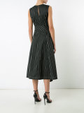 asymmetric pinstripe dress