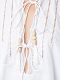 beaded tie-neck blouse 