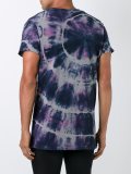 wolf print tie dye T-shirt