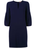 blouse flared dress