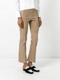 cropped flared leather trousers