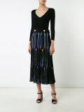striped panel dress