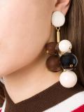 sphere cluster clip on earrings