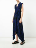 draped knot detail dress