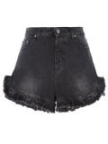 frayed hem denim shorts