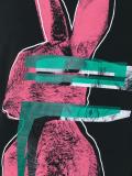 glitch bunny print sweatshirt
