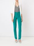 high waisted velvet skinny trousers