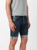stonewashed denim shorts