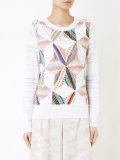 patchwork knit jumper 