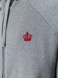 logo zipped hoodie