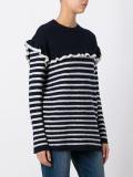 ruffled striped jumper