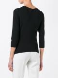 pleated trim blouse