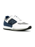 patched lace-up trainers