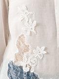 floral overlay mesh blouse
