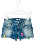 skateboard embellished denim shorts