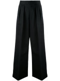 pleated high-waisted trousers