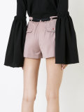 front pleat shorts