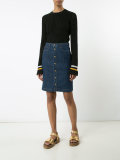 stonewashed denim skirt