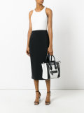 fitted contrast dress 