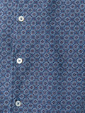 tile print slim-fit shirt