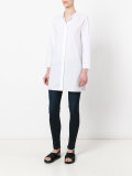 mandarin neck elongated shirt