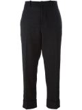creased effect trousers