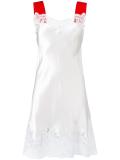 contrast strap lace dress