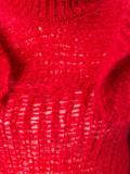 ruffled shoulders turtleneck jumper