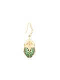 'Scarab' tsavorite and diamond earring