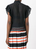 ruffled fitted blouse