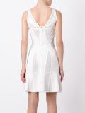perforated flared dress