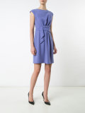 belted draped dress