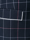 checked cropped blazer