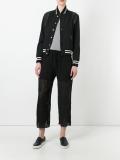 mesh panel palazzo pants