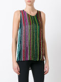 glass beaded stripe tank top