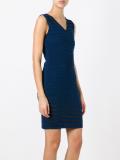 ribbed detail fitted dress 
