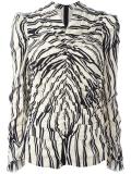 ruched Trellis print blouse