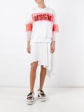sheer panel logo T-shirt 