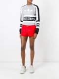 floral embossed shorts