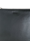 logo embossed clutch