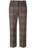plaid cropped trousers