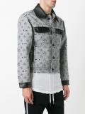 monogram print shirt jacket
