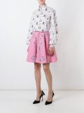 printed mini full skirt