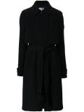 zipped belted coat