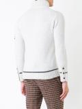 ribbed detailing zipped cardigan