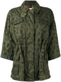 cropped sleeve raincoat